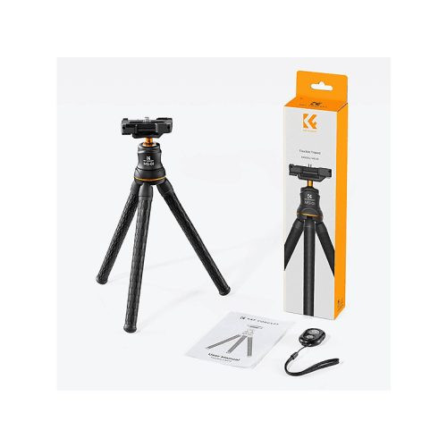 K&F Concept MS-01 hajlítható lábú állvány, gömbfejjel, bluetooth kioldóval