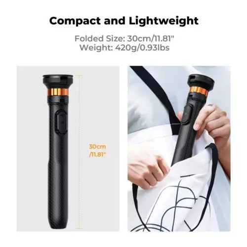 K&F Concept állvány, 162 cm selfie bot, Magsafe telefon adapter, bluetooth kioldó