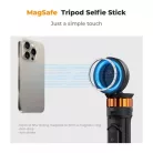 K&F Concept állvány, 162 cm selfie bot, Magsafe telefon adapter, bluetooth kioldó