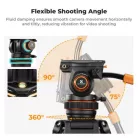 K&F Concept VA3 videóállvány BV20 fluid videófejjel