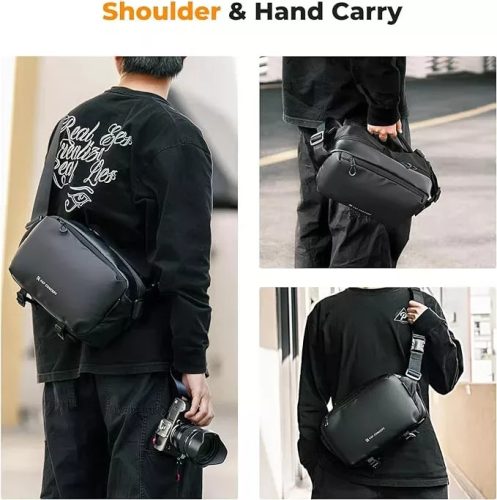 K&F Concept Alpha Sling 10L, fotós oldaltáska (fekete)