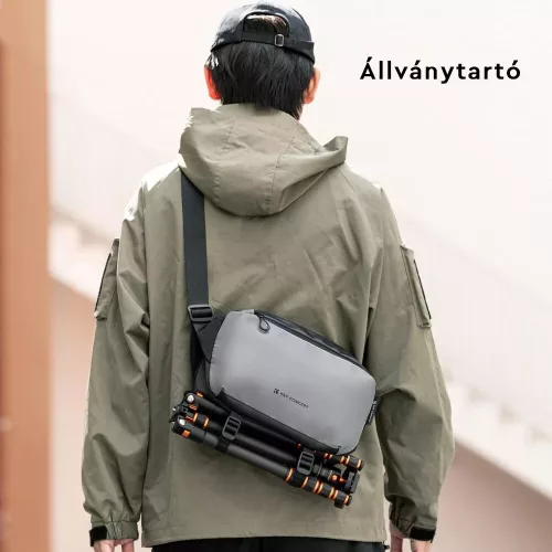 K&F Concept Alpha Sling fotós oldaltáska 10L (fekete-szürke)