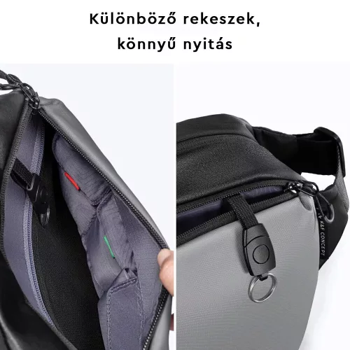 K&F Concept Alpha Sling fotós oldaltáska 10L (fekete-szürke)