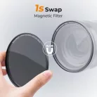 K&F Concept mágneses adapter + MCUV + CPL + ND1000 szűrő, vízlepergető, karcálló, + tok (58mm)