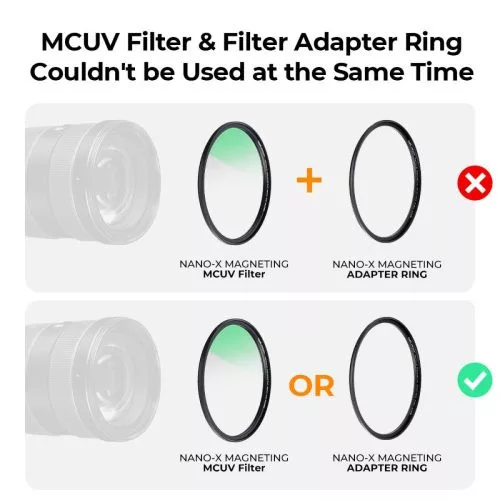 K&F Concept mágneses adapter + MCUV + CPL + ND1000 szűrő, vízlepergető, karcálló, + tok (58mm)