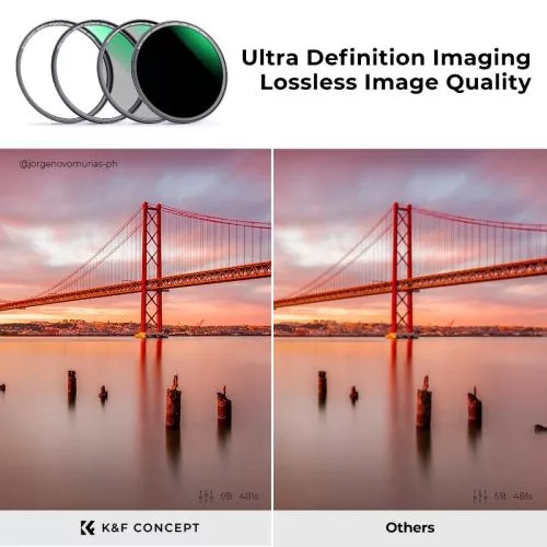K&F Concept mágneses adapter + MCUV + CPL + ND1000 szűrő, vízlepergető, karcálló, + tok (67mm)