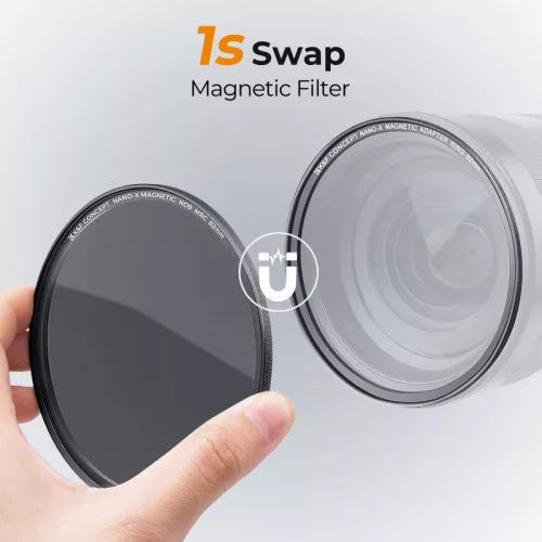 K&F Concept mágneses adapter + MCUV + CPL + ND1000 szűrő, vízlepergető, karcálló, + tok (82mm)