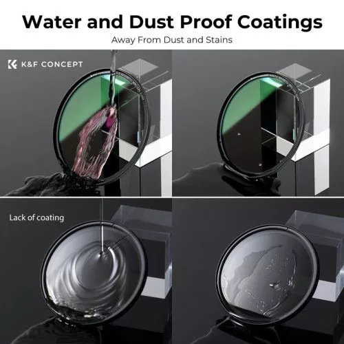 K&F Concept mágneses adapter + MCUV + CPL + ND1000 szűrő, vízlepergető, karcálló, + tok (82mm)