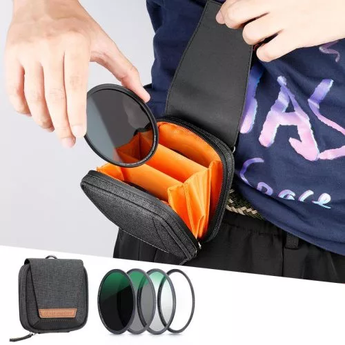 K&F Concept mágneses adapter + MCUV + CPL + ND1000 szűrő, vízlepergető, karcálló, + tok (82mm)