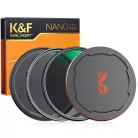 K&F Concept NANO-X series, MCUV + CPL szűrő, vízlepergető, karcálló, fém objektívsapka + tok (49mm)