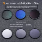 K&F Concept Professzionális szűrő szett + szűrőtartó tok (UV+CPL+ND4) (62mm)