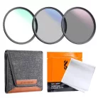 K&F Concept Professzionális szűrő szett + szűrőtartó tok (UV+CPL+ND4) (72mm)