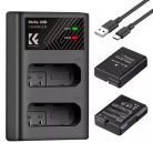 K&F Concept hordozható dupla USB-C akkumulátor MH-24 töltő + 2db EN-EL14 akkumulát