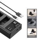 K&F Concept hordozható dupla USB-C akkumulátor MH-24 töltő + 2db EN-EL14 akkumulát