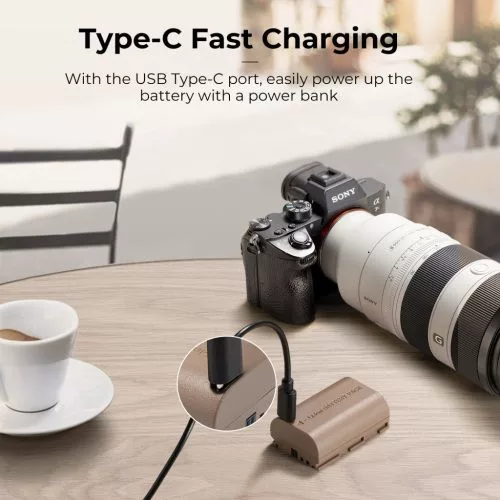 K&F Concept LP-E6NH USB-C akkumulátor