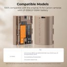 K&F Concept LP-E6NH USB-C akkumulátor