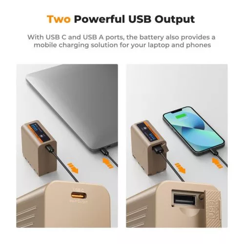 K&F Concept NP-F970 USB-C akkumulátor
