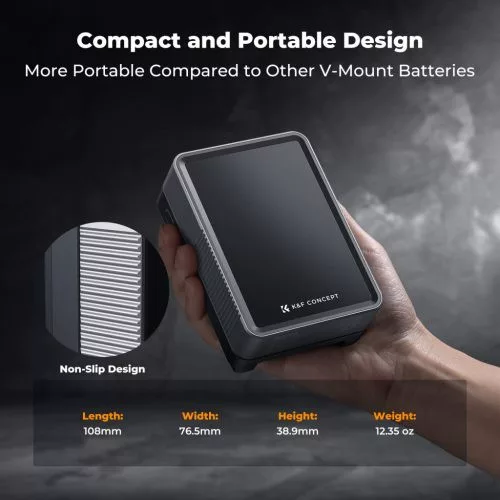 K&F Concept V-Mount Mini Pro akkumulátor (3400mAh)