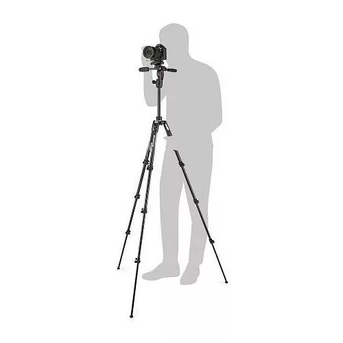 Manfrotto Befree live 3D kit: alu állvány csatos láb+3D live fluid fej (MKBFRLA4BK-3W)