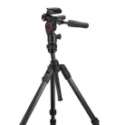 Manfrotto Befree GT karbon állvány tekerős zár + 3D live fotó/videó fej