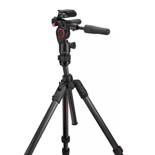 Manfrotto Befree GT karbon állvány tekerős zár + 3D live fotó/videó fej