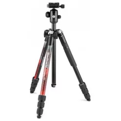   Manfrotto Element MII állvány Alu 4 szekció, gömbfej (piros) (MKELMII4RD-BH)