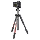 Manfrotto Element MII állvány Alu 4 szekció, gömbfej (piros) (MKELMII4RD-BH)