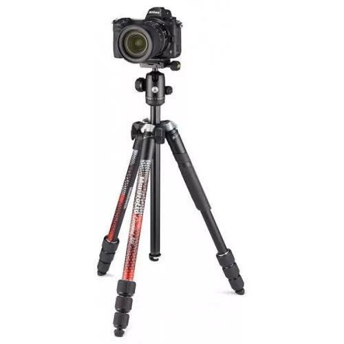 Manfrotto Element MII állvány Alu 4 szekció, gömbfej (piros) (MKELMII4RD-BH)
