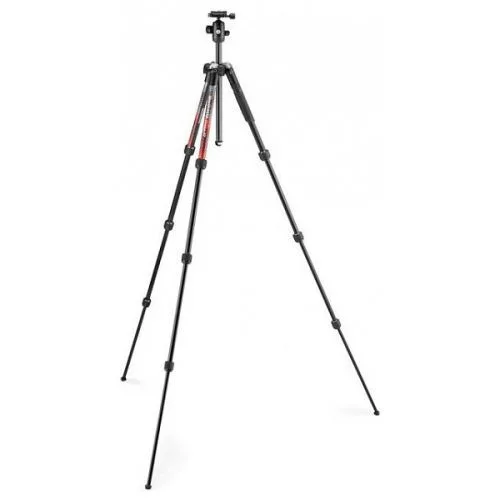 Manfrotto Element MII állvány Alu 4 szekció, gömbfej (piros) (MKELMII4RD-BH)