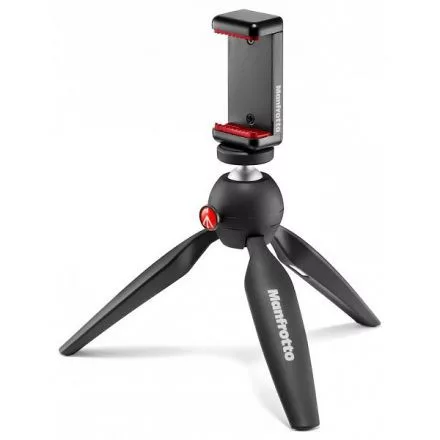 Manfrotto Pixi univerzális telefon tartóval (fekete)