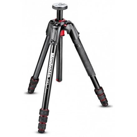 Manfrotto 190go! Alu 4 szekciós tripod twist zárral (fekete) (MT190GOA4)