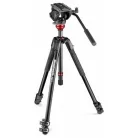Manfrotto MVH500AH fluid fej lapos alappal & 190X alu video tripod