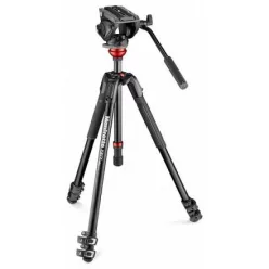   Manfrotto MVH500AH fluid fej lapos alappal & 190X alu video tripod