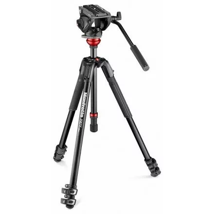 Manfrotto MVH500AH fluid fej lapos alappal & 190X alu video tripod