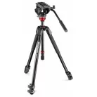 Manfrotto MVH500AH fluid fej lapos alappal & 190X alu video tripod
