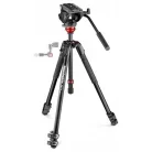 Manfrotto MVH500AH fluid fej lapos alappal & 190X alu video tripod