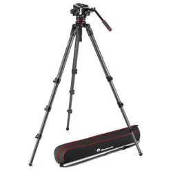   Manfrotto 504x fluid videó fej 536 karbon szimpla lábú állvánnyal (MVK504XCTALL)