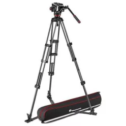   Manfrotto 504x fluid videó fej karbon ikerlábas állvánnyal, földterp. (MVK504XTWINGC)
