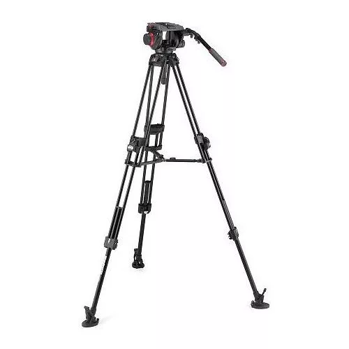 Manfrotto 509 Video fej + 645 Fast Alu állvány, 2n1 terp. Ikerláb (MVK509TWINFA)
