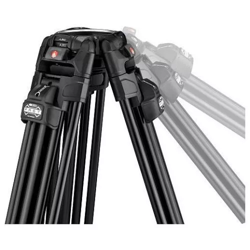 Manfrotto 509 Video fej + 645 Fast Alu állvány, 2n1 terp. Ikerláb (MVK509TWINFA)
