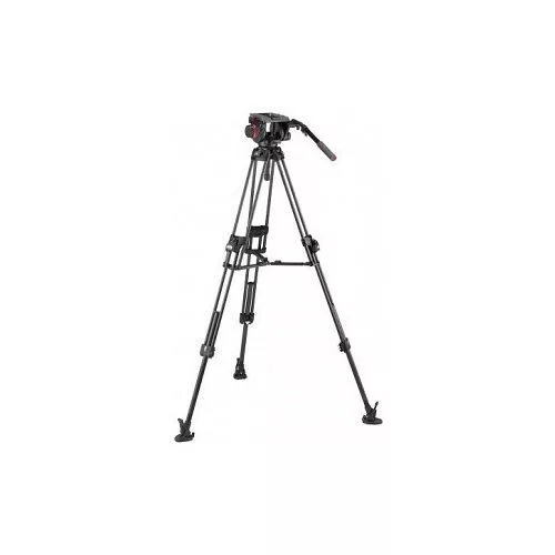 Manfrotto 509 Video fej + 645 Fast karbon állvány,2n1 terp. Ikerláb (MVK509TWINFC)