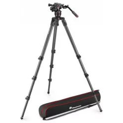   Manfrotto Nitrotech 608 & 536 Single Leg video fej + 536 magas CF állvány