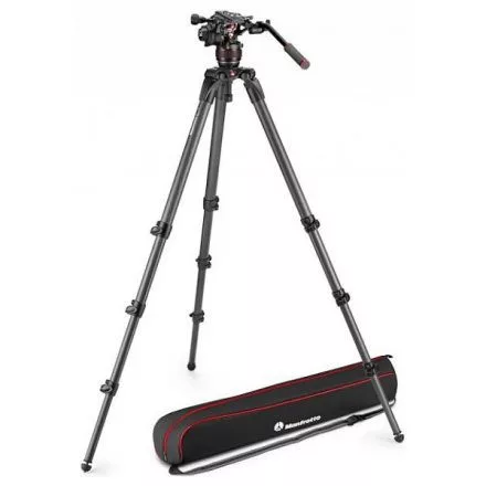 Manfrotto Nitrotech 608 & 536 Single Leg video fej + 536 magas CF állvány