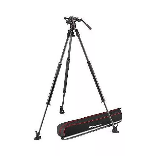 Manfrotto Nitrotech 608 fej + 635 Fast karbon állvány, szimpla láb (MVK608SNGFC)