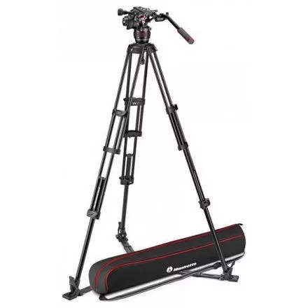 Manfrotto Nitrotech 608 & Alu Twin GS video fej + alu állvány
