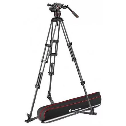 Manfrotto Nitrotech 608 & CF Twin GS video fej + karbon állvány