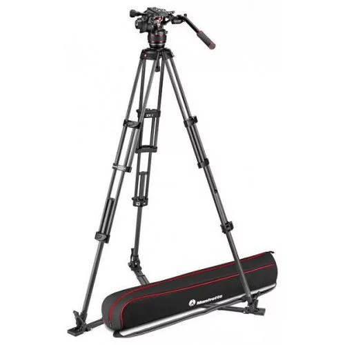 Manfrotto Nitrotech 608 & CF Twin GS video fej + karbon állvány