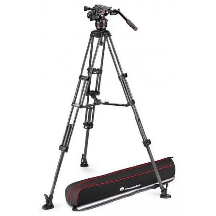 Manfrotto Nitrotech 608 & CF Twin MS video fej + karbon állvány