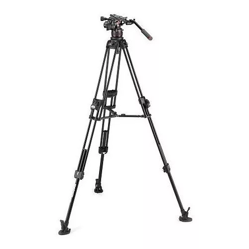 Manfrotto Nitrotech 612 fej + 645 Fast Alu állvány, középterp. Ikerláb (MVK612TWINFA)