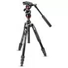 Manfrotto Befree live aluminium állvány tekerős lábzárral, fluid fejjel (MVKBFRT-LIVE)